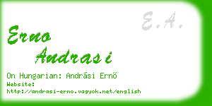 erno andrasi business card